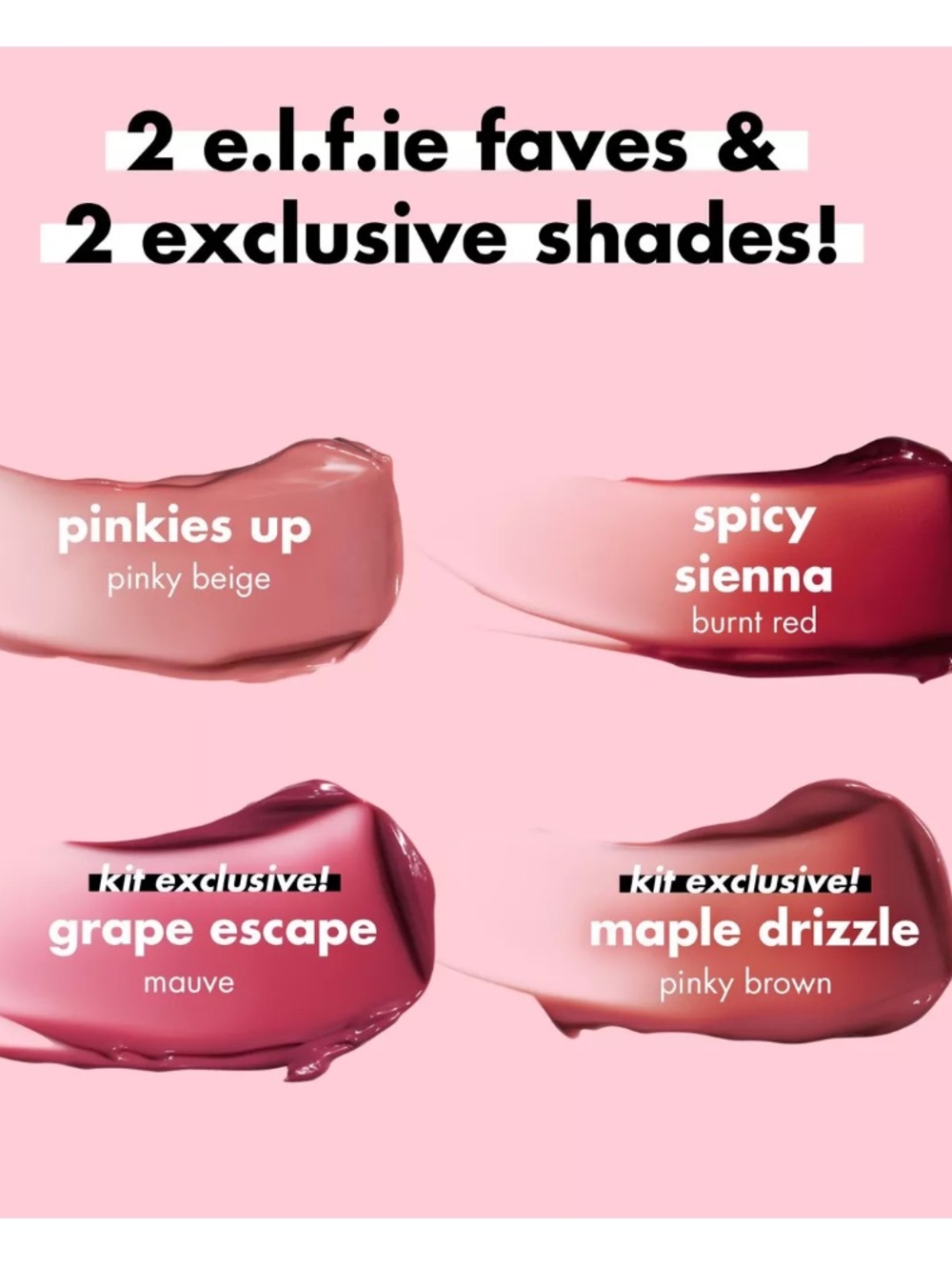 e.l.f. Cosmetics Glossy Lip Stain Shades 4 Days Kit BRAND NEW IN BOX - Picture 4 of 6